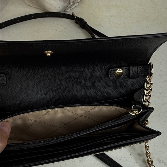 Michael Kors Jet Set Luggage Wallet on a Chain MK Signature Crossbody Bag - Picture 12 of 14